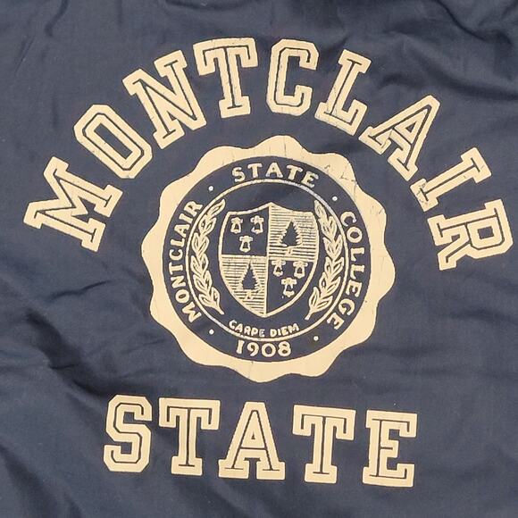 Vintage 50s Champion Montclair State College Jacket XL 25x26 Blue Windbreaker - Picture 10 of 16
